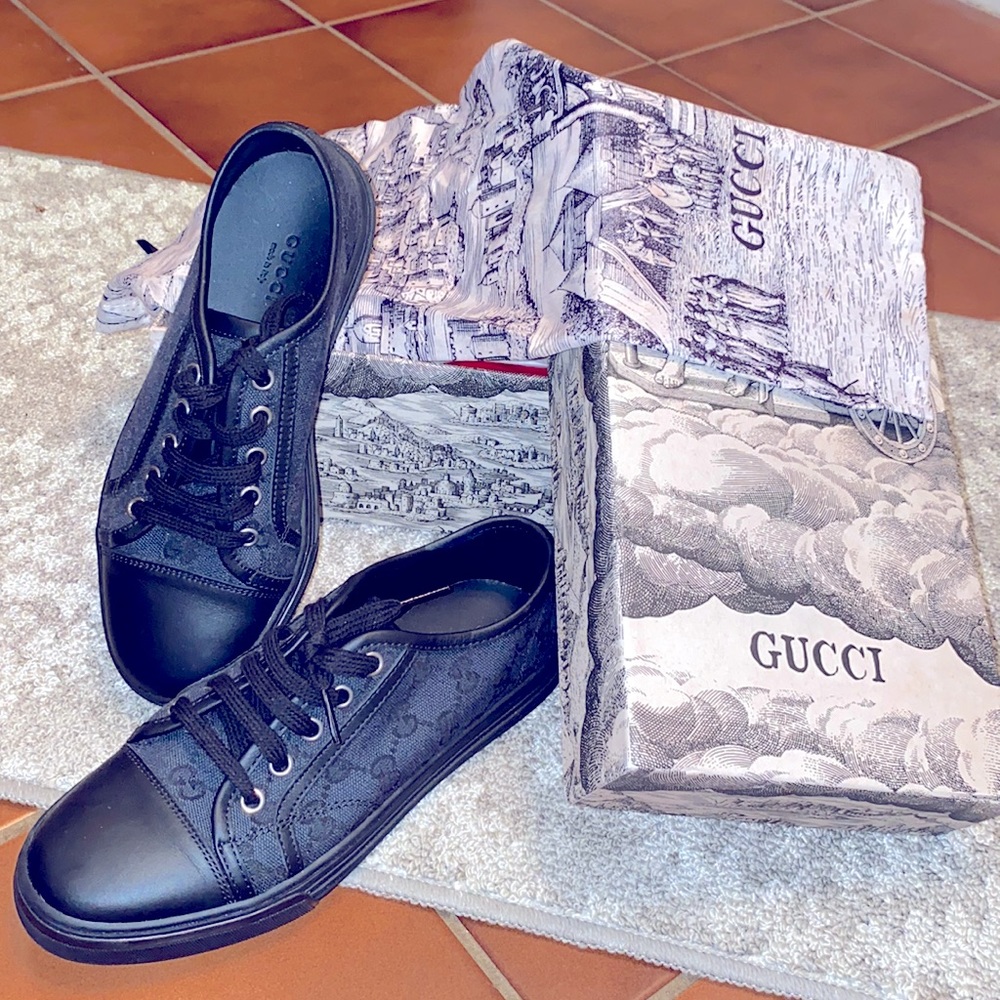 Gucci Black GG Canvas Sneakers